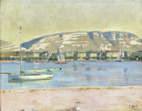 Ferdinand Hodler, La Rade de Genève et le Salève, 1878