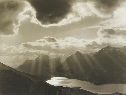 Albert Steiner, Stimmung über dem Silsersee - Oberengadin, Ambiance sur le lac Silser - haute Engadine
, ca 1918