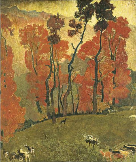 Ernest Biéler, Paysage de Zambotte, Savièse, ca 1935