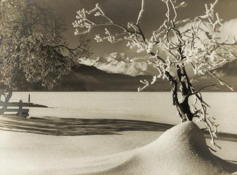 Albert Steiner, Winterlandschaft am St. Moritzersee, Paysage hivernal au lac de Saint-Moritz, s.d.