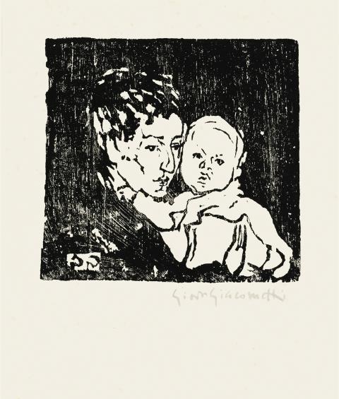 Giovanni Giacometti, Mutter und Kind I, Annetta mit Bruno, Mère et enfant I, Annetta avec Bruno, 1908