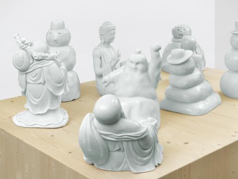 Peter Regli, Buddha-Snowmen, Bouddha - Bonhommes de neige, 2007
