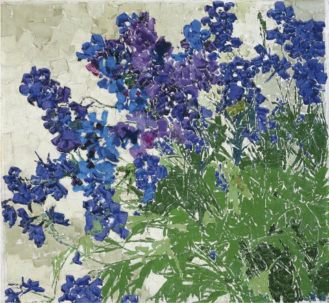 Augusto Giacometti, Rittersporn, Fleurs bleues, 1911