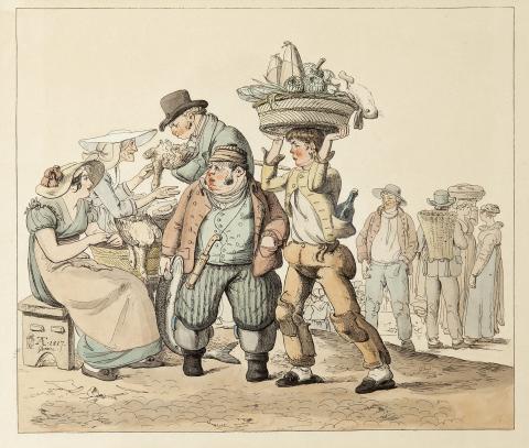 Wolfgang-Adam Töpffer, Le Marché, 1817