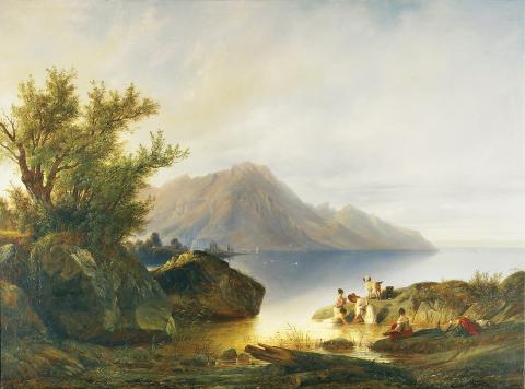 François Diday, Vue d'un lac, 1837