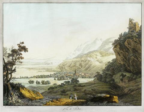 Jean-Antoine Linck, Vue de Bex, s.d.