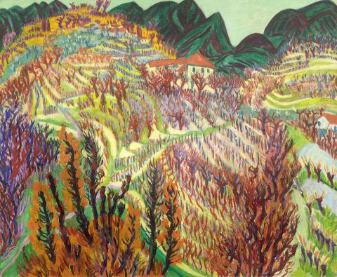 Paul Camenisch, "Der rote Rücken" (Vorfrühlingslandschaft), 1926