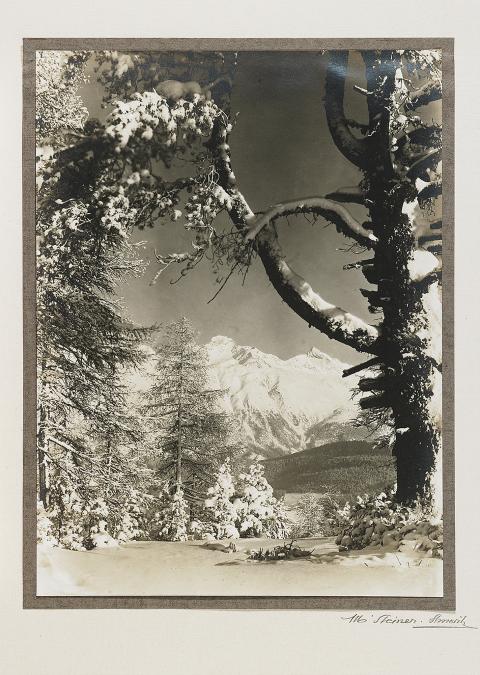 Albert Steiner, Winterlandschaft bei St. Moritz, Paysage hivernal près de Saint-Moritz, s.d.