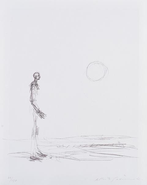 Alberto Giacometti, Homme debout et soleil I, 1963
