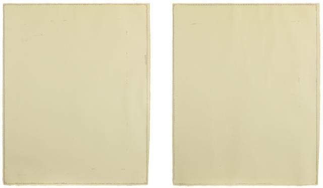 Rémy Zaugg, Blattpapier, Malerei, Feuille de papier, peinture, s.d.