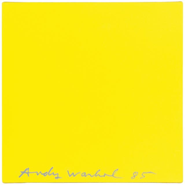 Olivier / Andy Mosset / Warhol, Sans titre (Yellow Square), 1979/1985