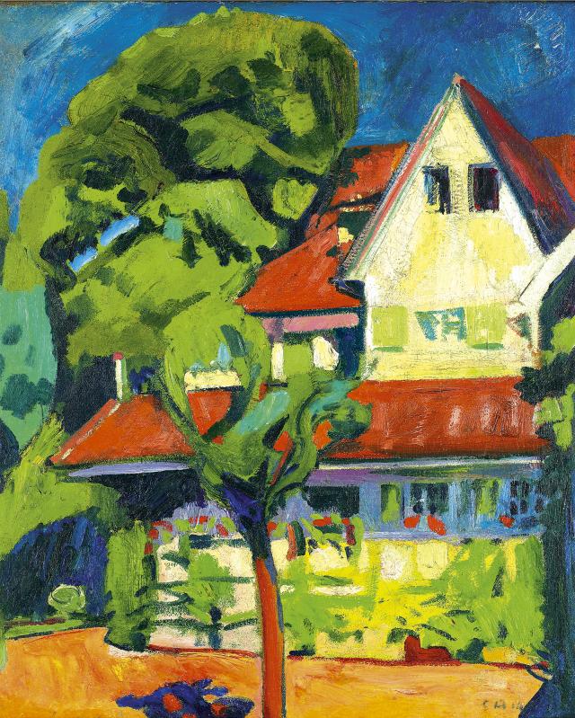 Cuno Amiet, Haus auf der Oschwand, Maison sur Oschwand, 1914