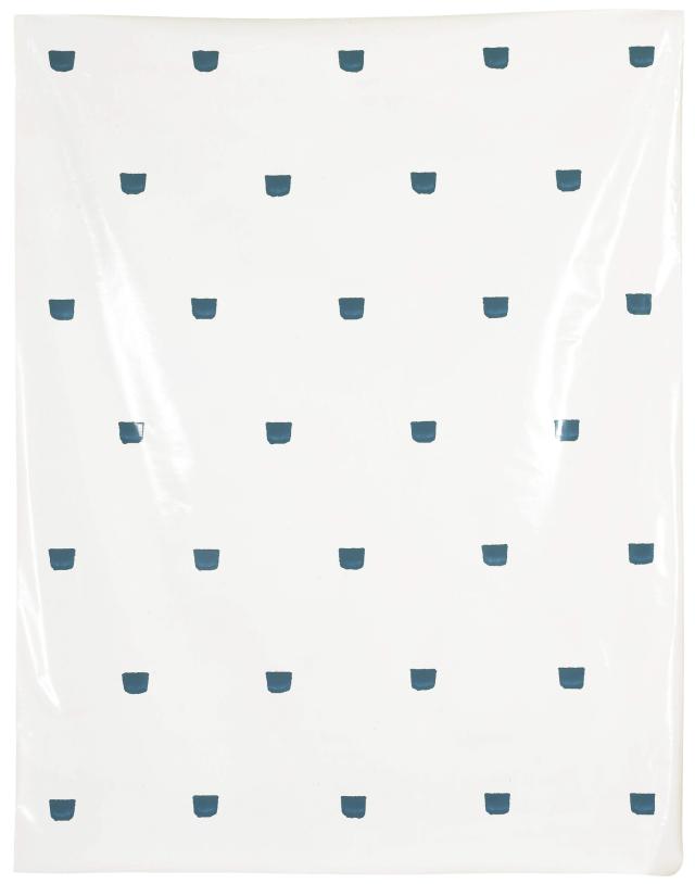 Niele Toroni, Empreinte de pinceau n° 50 répétées à intervalles réguliers de 30cm, 1973