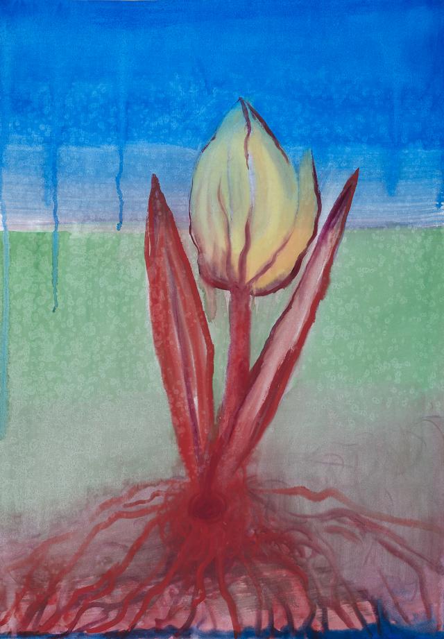 Miriam  Cahn, tulpe, 10.5.16