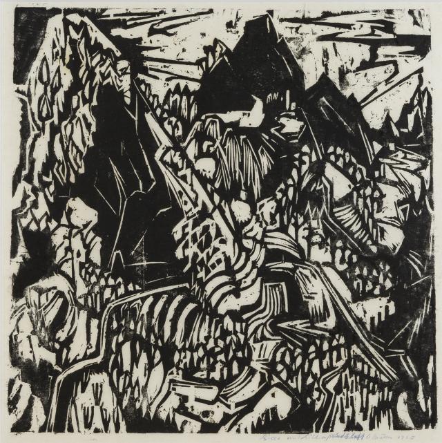 Albert Müller, Tessinerlandschaft III, Paysage tessinois III, 1925