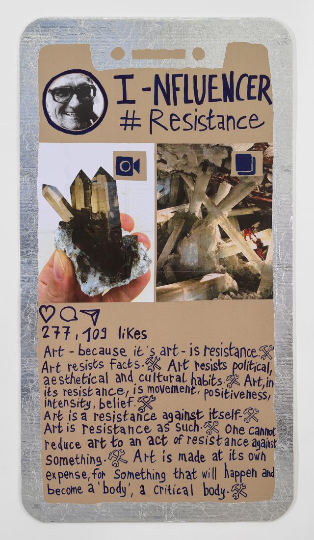 Thomas Hirschhorn, I-nfluencer-Poster (#Resistance), 2021