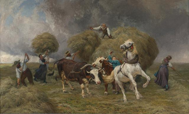Rudolf Koller, Heuernte bei aufziehendem Gewitter, 1882