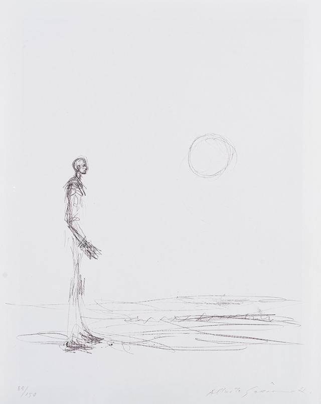 Alberto Giacometti, Homme debout et soleil I, 1963