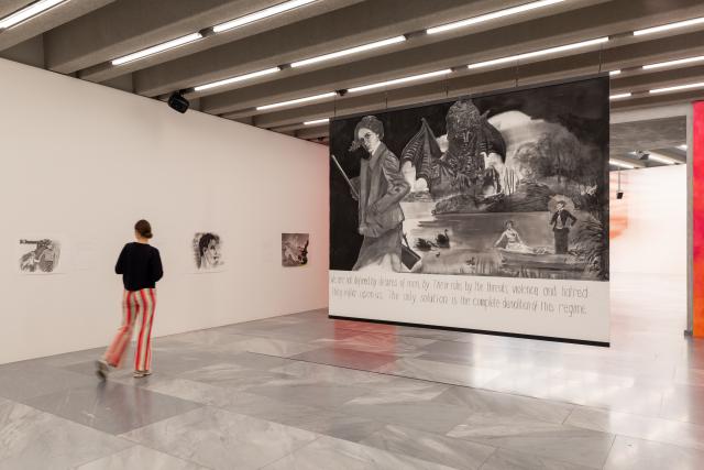 Installation view, Artwork by Marc Bauer